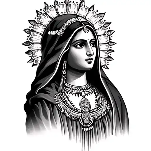 Lady Guadalupe tattoo design idea