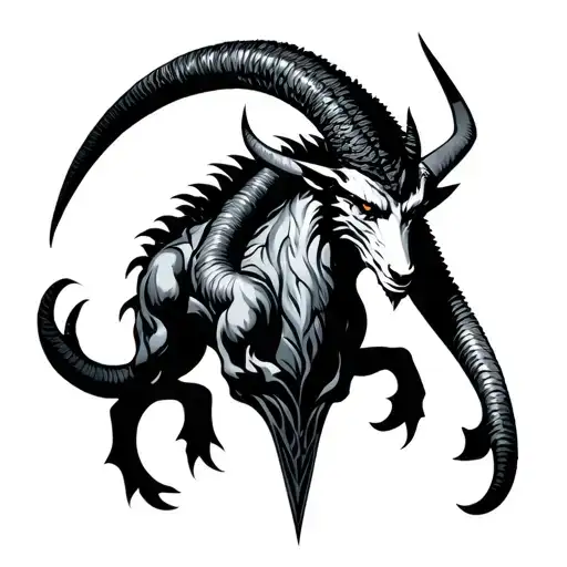 Capricorn Devil tattoo design idea