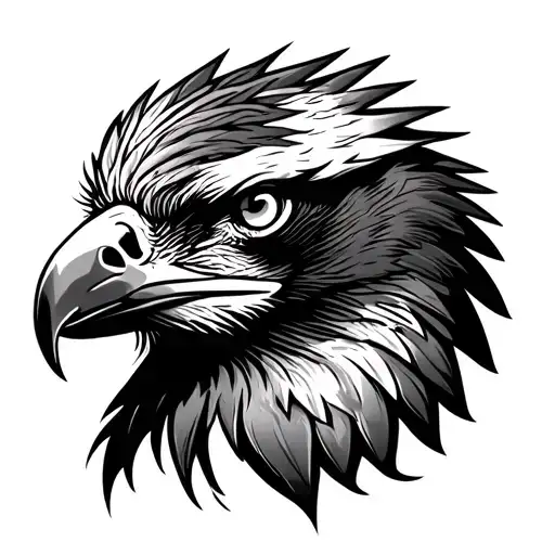 philippine eagle head tattoo design idea