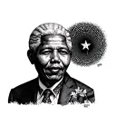 star Mandela on an elbow tattoo design idea
