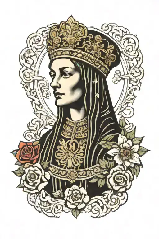saint olga of Kiev tattoo design idea
