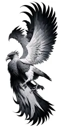 garuda / sky / heaven tattoo design idea