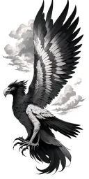 garuda / sky / heaven tattoo design idea
