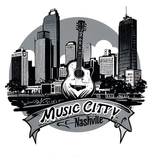 Music City Nashville tattoo design idea