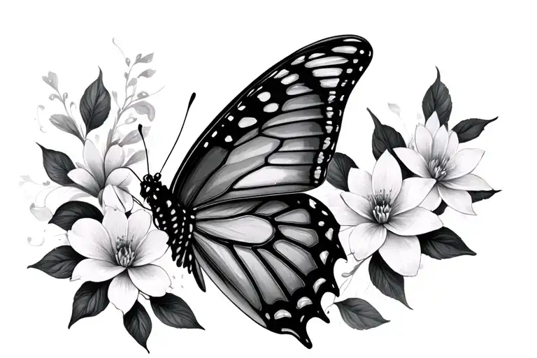 Butterfly Japanese tattoo design idea