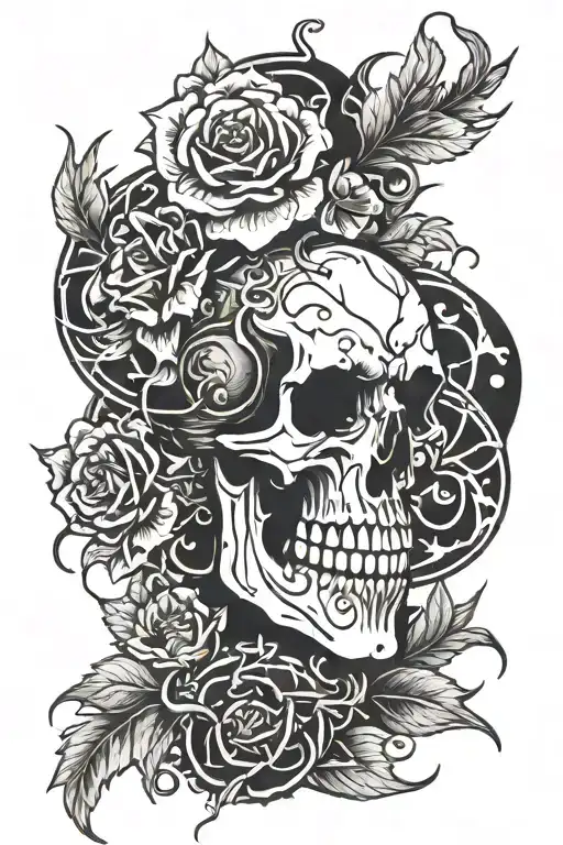 black metal tattoo design idea