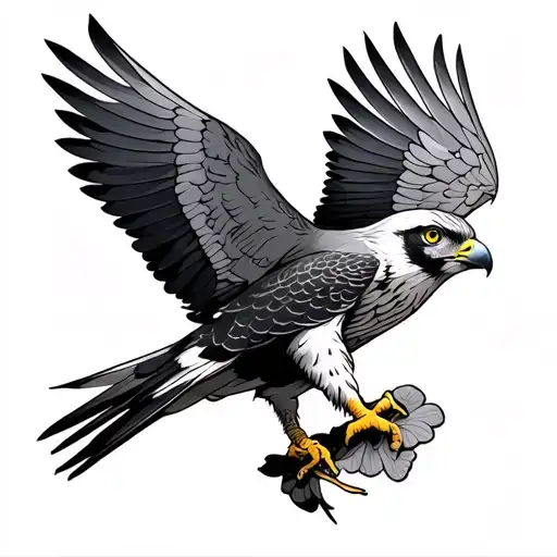 Peregrine Falcon tattoo design idea
