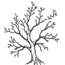 tree with dna-strand branch symbolizing life tattoo design idea