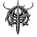 trident shiv tattoo design idea