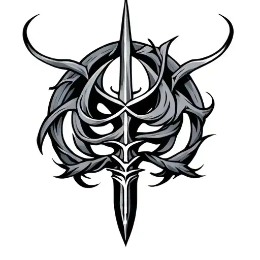 trident shiv tattoo design idea