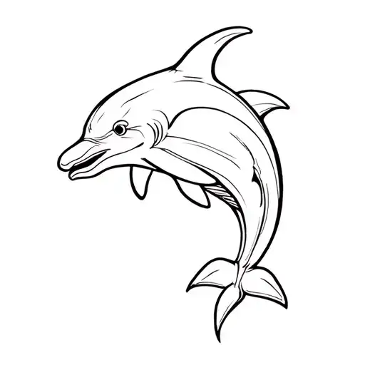 dolphin with a mullet pit vipers tattoo design idea