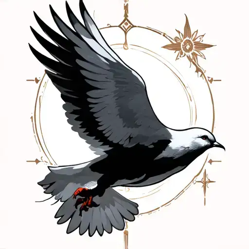 Holy Dove tattoo design idea