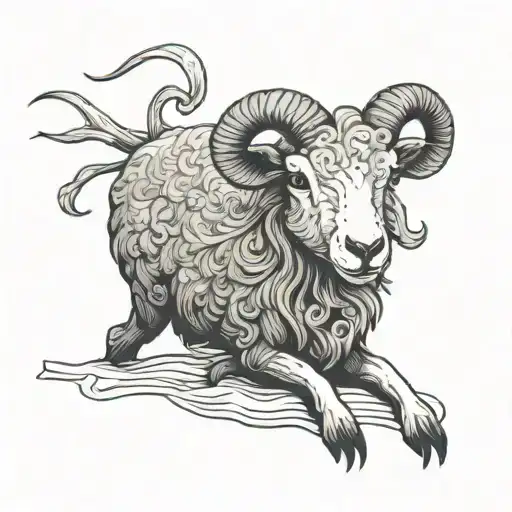 lamb of god animal tattoo design idea