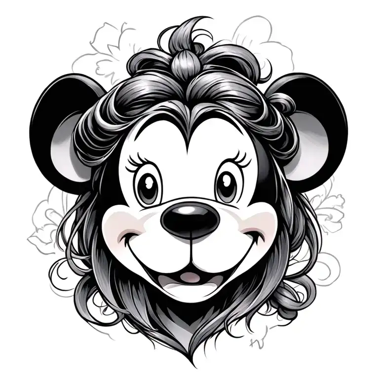 Mickey mohana snow White stitch Simba mulan tattoo design idea
