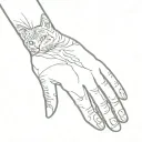 a cat's paw tattoo design idea