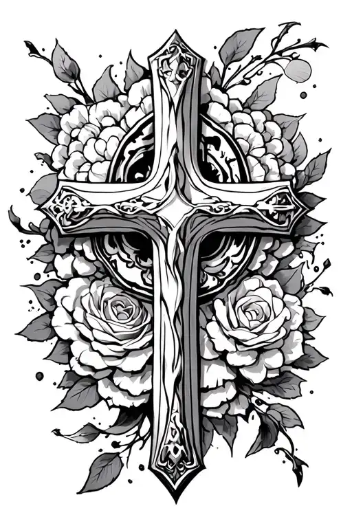 One piece anime, cross inspired tattoo tattoo design idea