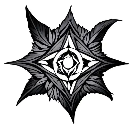 Heptagram tattoo design idea