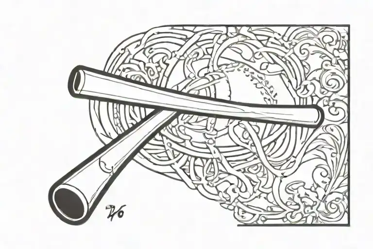 Baseball bat tattoo design idea