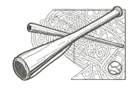 Baseball bat tattoo design idea