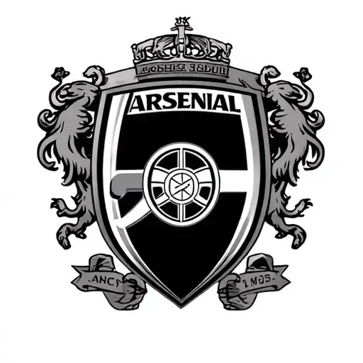 arsenal fc cannon old crest  highbury stadium tattoo design idea