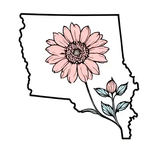 state flowers for Colorado, Georgia, Tennessee and Alabama  tattoo design idea