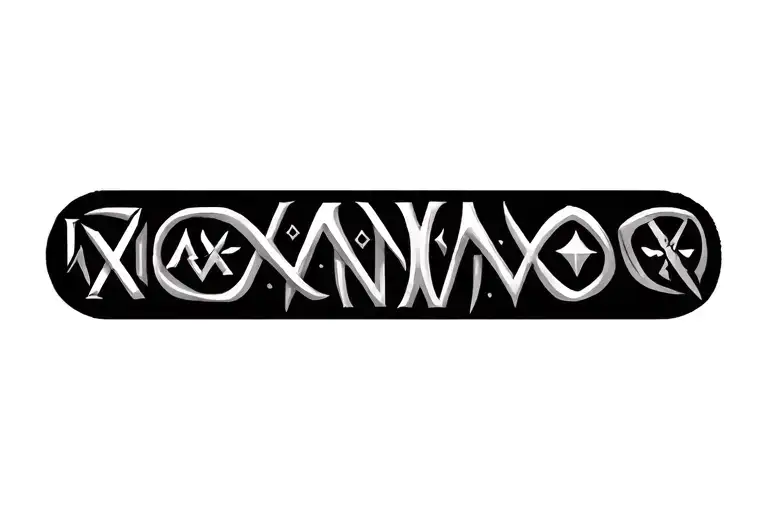 Anglo Saxon runes tattoo design idea