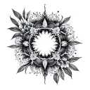 divine feminine energy, this design blends nature, spirituality, and transformation. It’s a visual mantra to wrap yourse tattoo design idea