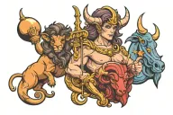 libra,Taurus,Aries tattoo design idea