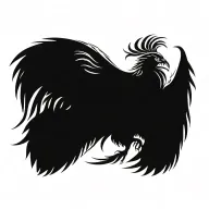 phoenix with wings open tattoo design idea