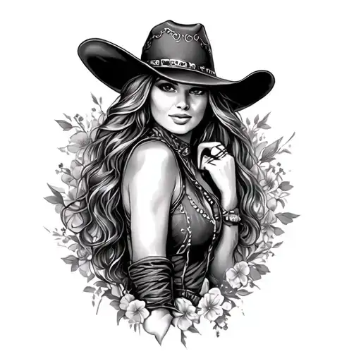 Cowgirls tattoo design idea