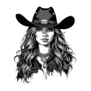 Cowgirls tattoo design idea