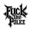 fuck the police font cross  tattoo design idea