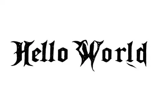 "Hello World" tattoo design idea