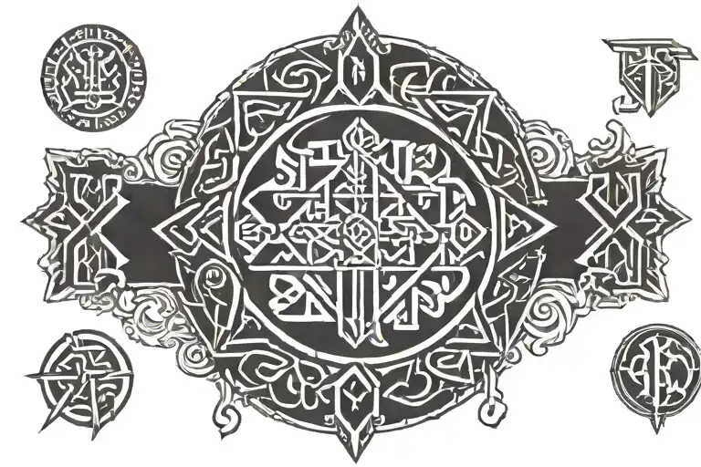 Nordic runes tattoo design idea
