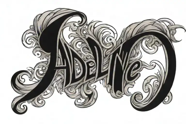 Adeline name tattoo tattoo design idea