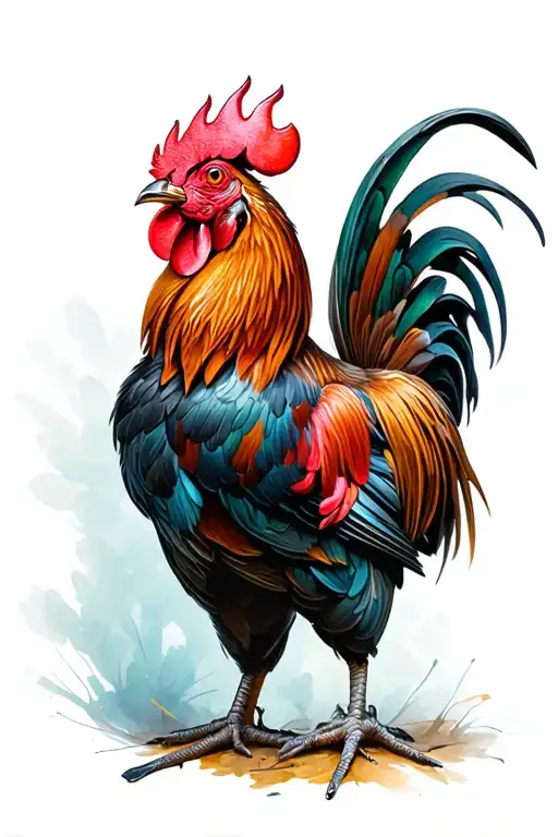 rooster from Robin hood tattoo design idea