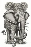 Circus elephant tattoo design idea