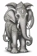 Circus elephant tattoo design idea