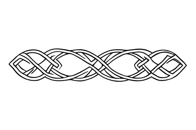continuous celtic knot band tattoo design idea