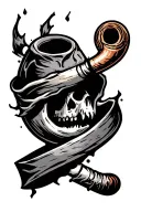 Crack Pipe tattoo design idea