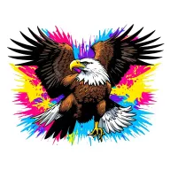 bald eagle soaring tattoo design idea