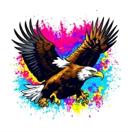 bald eagle soaring tattoo design idea