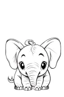 dumbo ears outline tattoo design idea