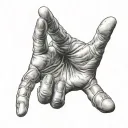 An open hand with five fingers tattoo design idea