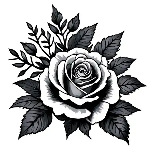 western roses tattoo design idea