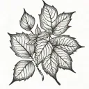 leaves falling tattoo design idea