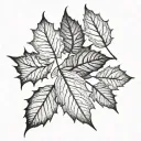 leaves falling tattoo design idea
