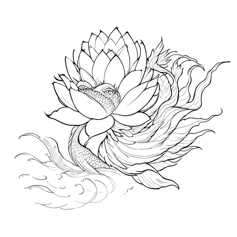 oriental, lotus flower, koi fish, wave, cherry blossom, hannya mask, dragon tattoo design idea