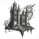 Gothic Castle tattoo design idea