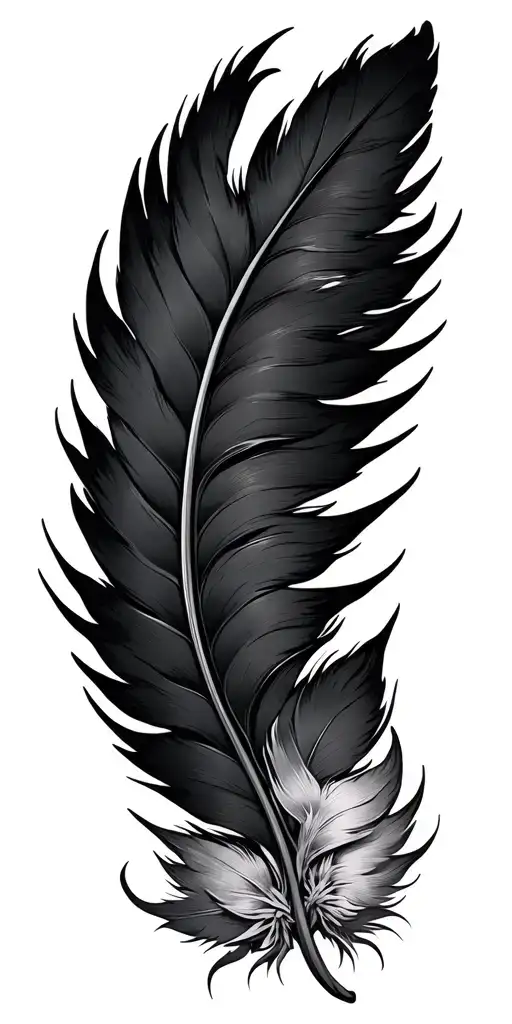feathers scrolls Roman growth mindset tattoo design idea